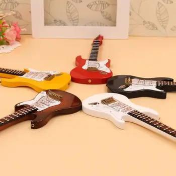 

Mini Electric Guitar Model Miniature Guitarra Replica Instrument Decor Ornament