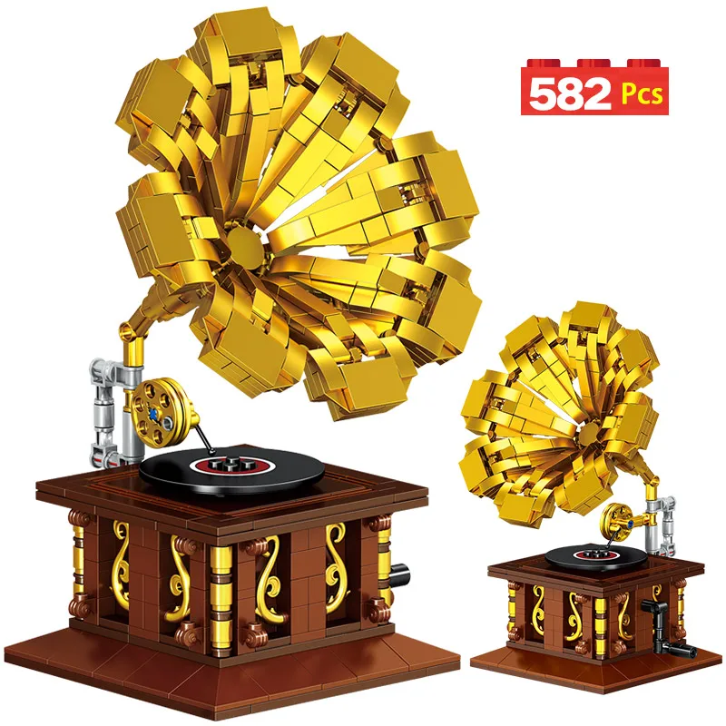 

Город Мини Ретро мебель для дома швейная машина модель телефона строительные блоки для друзей фонограф Кирпичи игрушки для детей Подарки