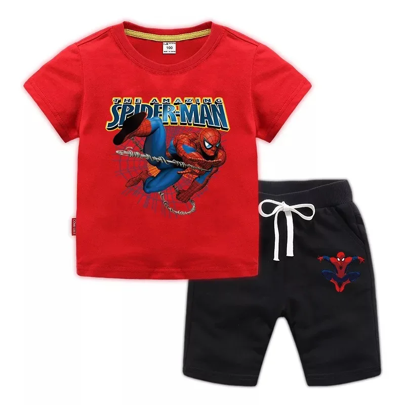 Kids Clothes Spiderman Boys Clothes Set Summer T shirt With Pants Casual Sport Suits 2pcs Tracksuit Outfits