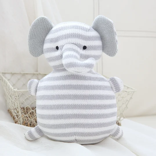 Elephant Детская плюшевая мультяшная милая кукла, плюшевая игрушка, вязаная шерстяная подушка, подушка с животным наполнителем из пуха, мягкая плюшевая игрушка с полным комфортом - Цвет: Elephant