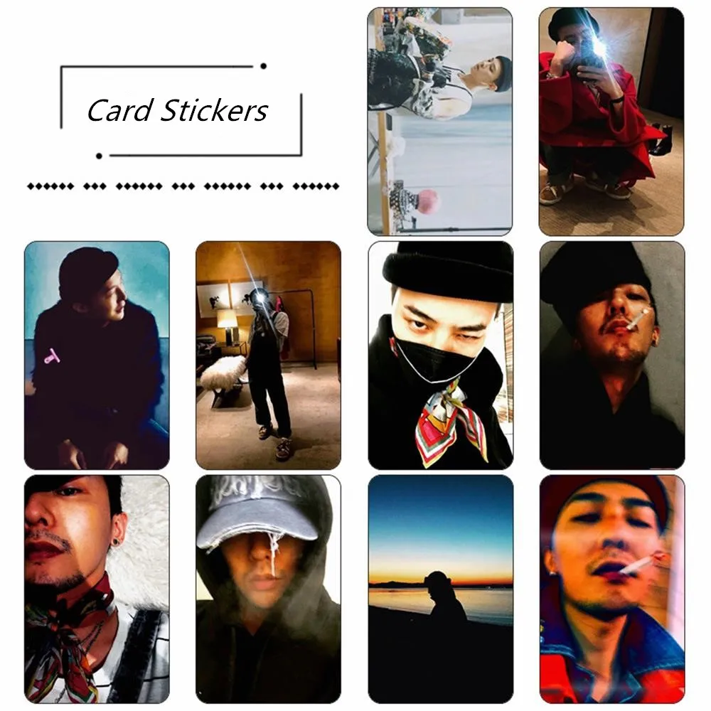 Kpop Bigbang Kwon Ji Yong Photo Stikcy Card G-dragon персональная кристальная карточная наклейка HD Фотокарта наклейка