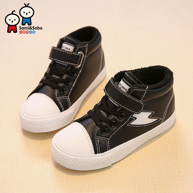 

Children And Cotton-padded Shoes CHILDREN'S Shoes Mei Small Treasure 2019 Winter Style Velcro BOY'S Cotton Boots Anti-slip Rubbe