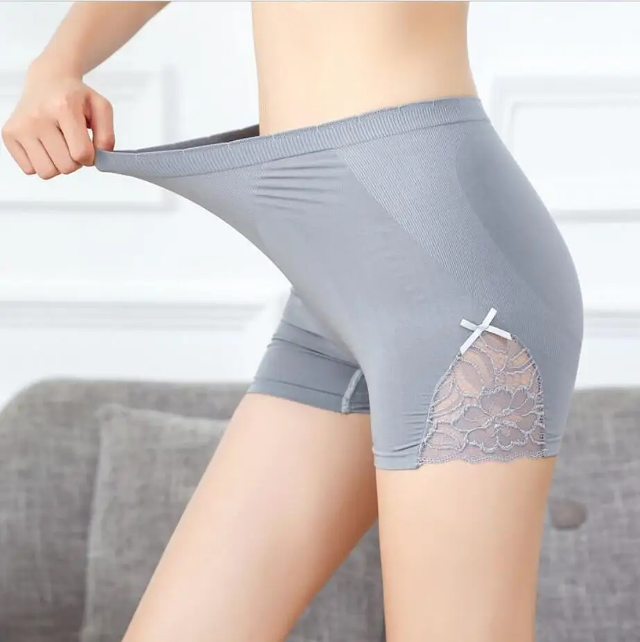 

women safety short panties girls underwear lace boyshort Female Short Tights Breathable Seamless Underwear Mid Waist Panties