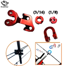 High Quality Aluminum Bow and Arrow Pulley Archery Compound Bow String Accessories set BowString Separator for Archery Hunting 3 8 aluminum archery cable slide compound bow string splitter roller glide cable slide bow string separator for compound bow