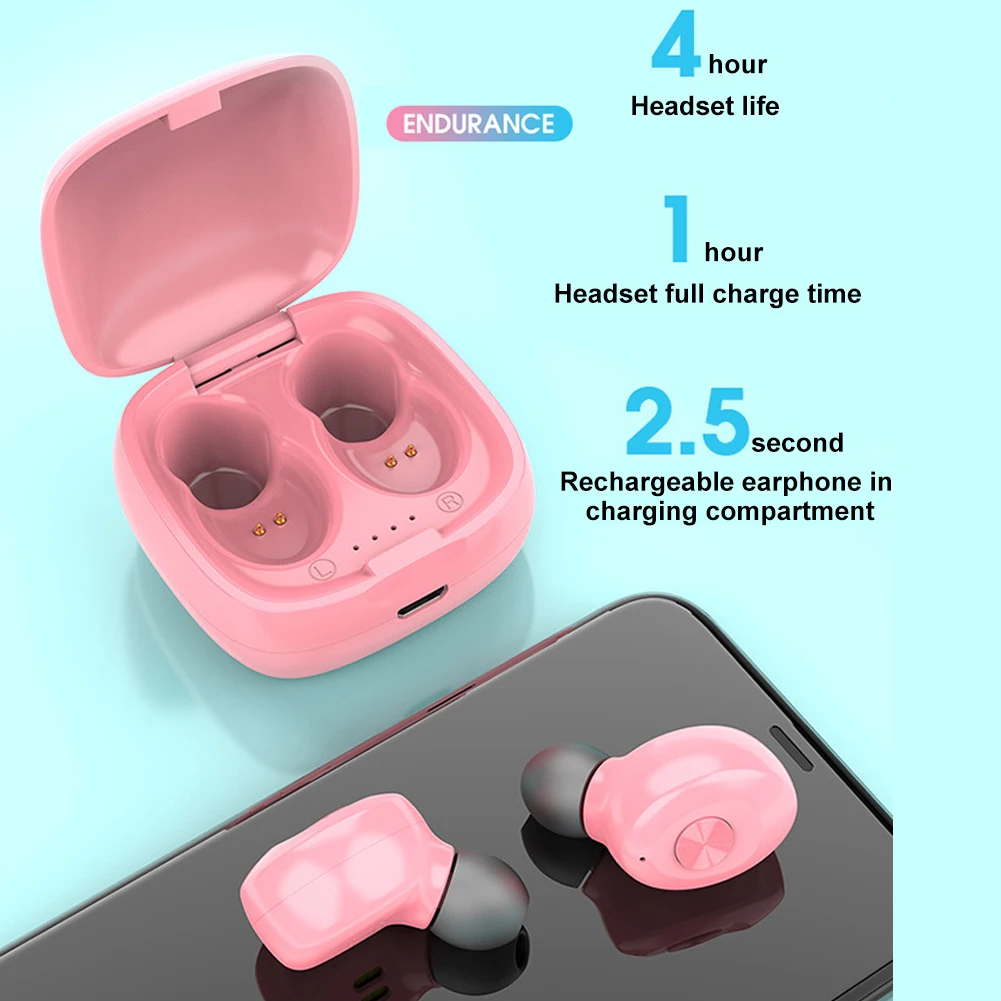 XG12 Portable TWS Bluetooth 5 0 HiFi Handsfree Wireless Earphones Waterproof Gaming In ear Earbuds Earpiece With Mic