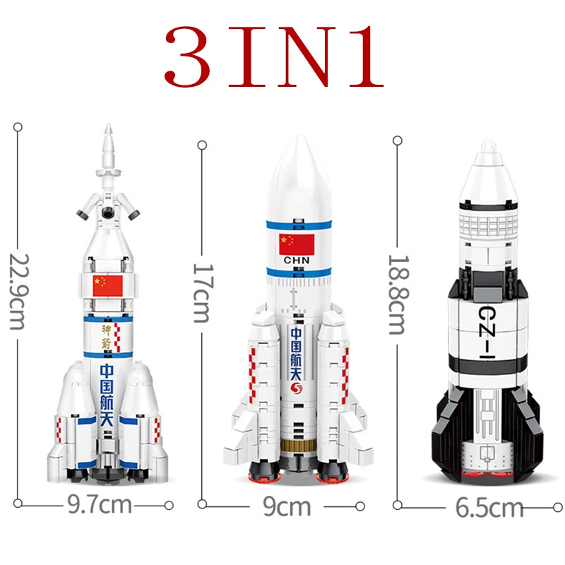 

2020 New Space station Saturn V Rocket Building Blocks City Shuttle satellite Astronaut figure man Bricks set Children Toys gift