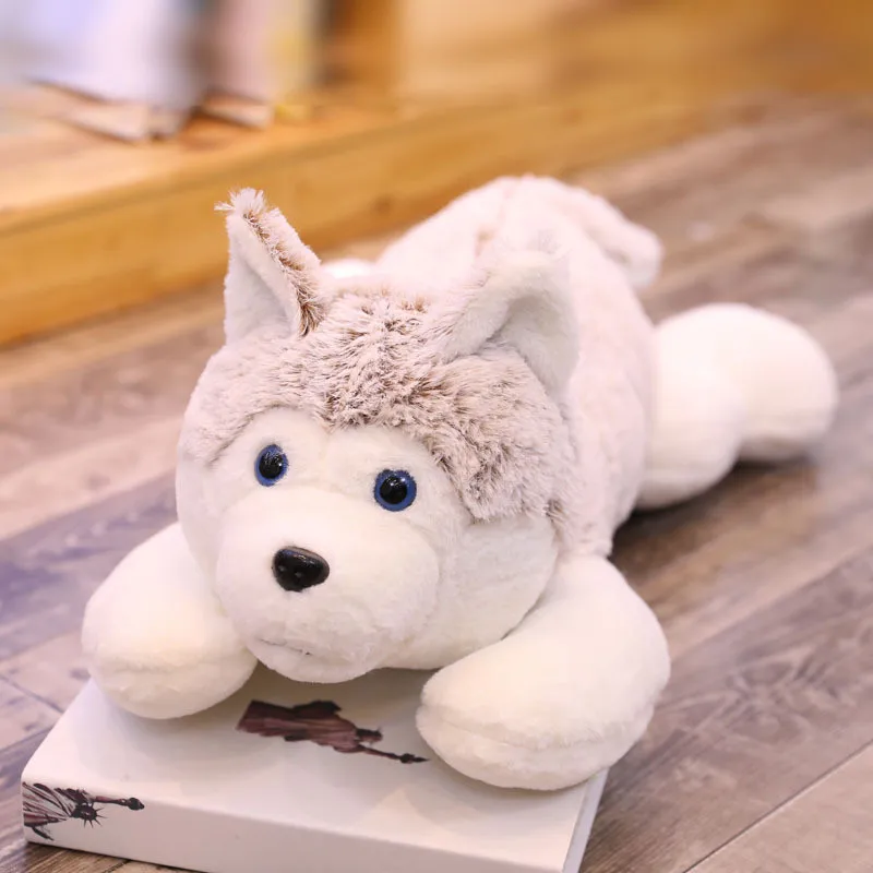 1 шт. из мультфильма из мягкого плюша чучела собака большие игрушки Husky Inu собака кукла милые животные Дети подарок на день рождения Хаски плюшевые подушки 55 см