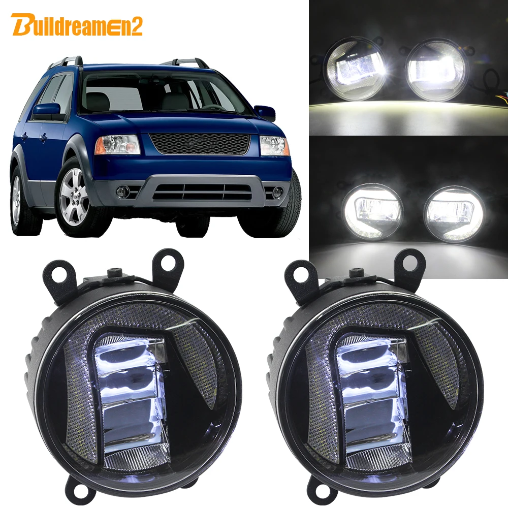 

Buildreamen2 Car 90mm LED Projector External Fog Light + Daytime Running Light White 12V For Ford Freestyle SEL 2005 2006 2007