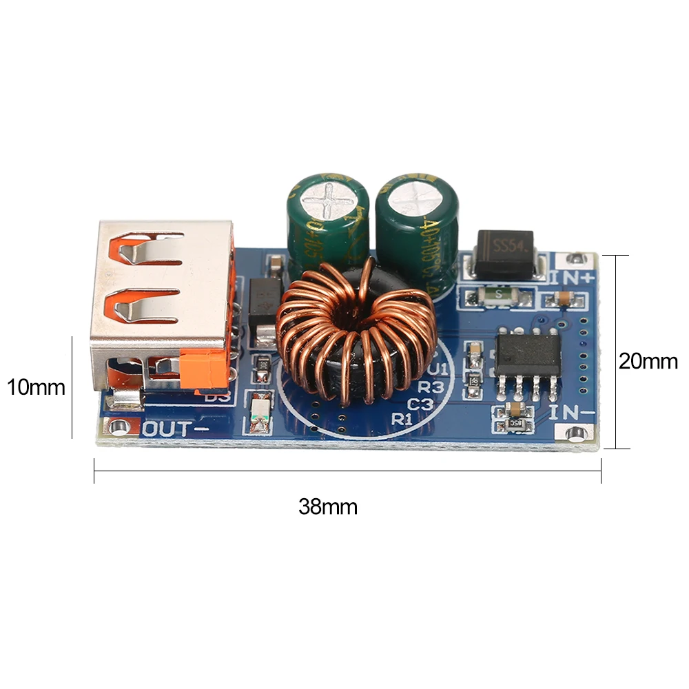 Модуль регулятора напряжения USB быстрая зарядка понижающий модуль понижающий преобразователь питания dc-dc Buck рабочее напряжение DC 6 V-32 V выход 5V