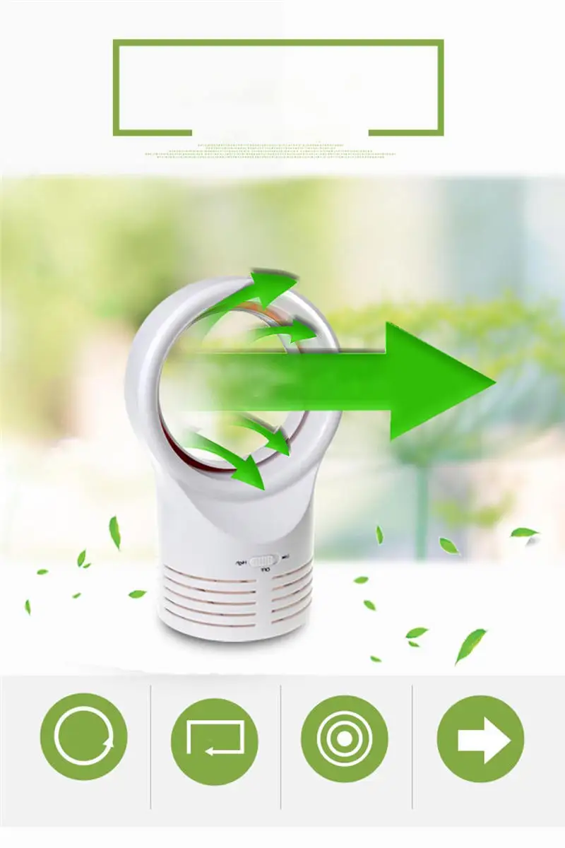 Небольшой Электрический Leafless вентилятор портативный Электрический мини ручной вентилятор без полосок вентилятор без листьев для рабочего стола офиса дома