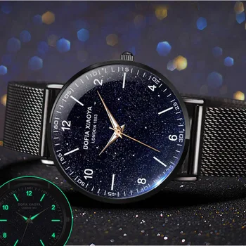 

YOUNG's Fashion Ultra Thin Quartz Watch Men Creative Starry Sky Arabic Wristwatch 2019 Waterproof Sports Watch Top Luxury Brand