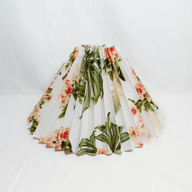New Pleats Lampshade for Table Lamp Standing Floor Lamps Korean Style Pleated Lampshade Cute Desk Lamp Shade Bedroom Lamps E27 Flower B