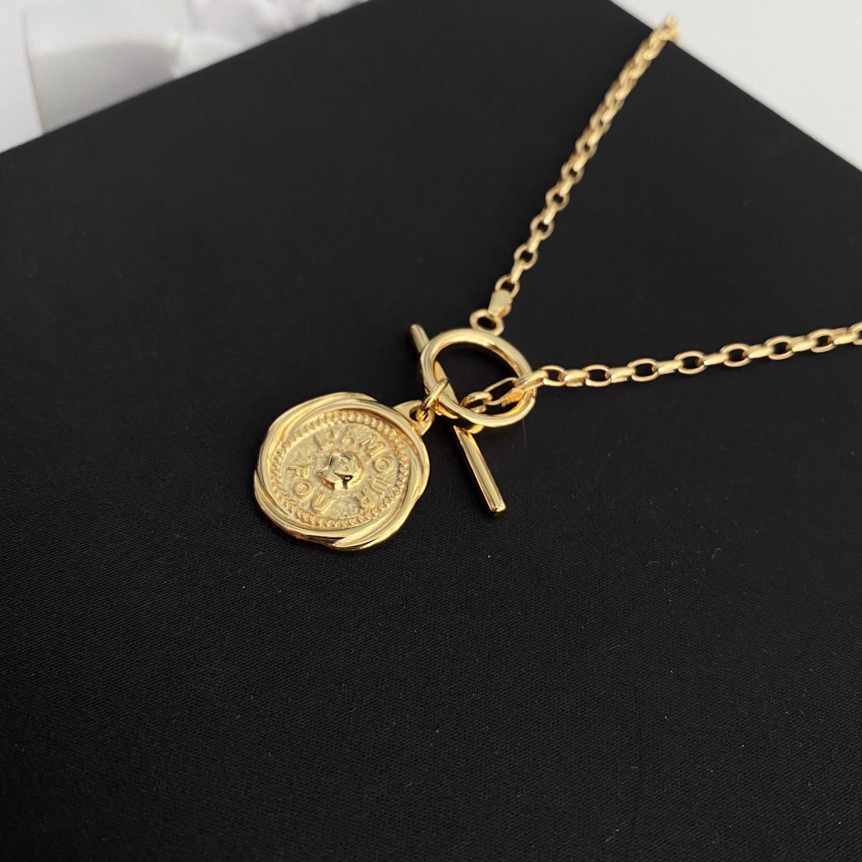Brass With 18K OT Chian Coins Necklace Women Jewelry