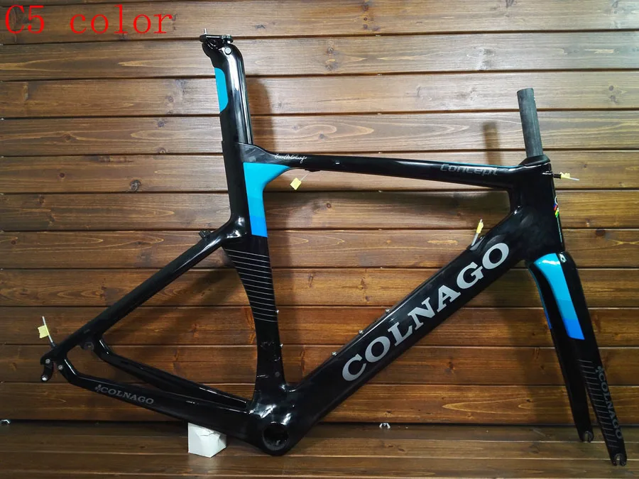 T1000 углеродное волокно Colnago концепция дорожный велосипед рама 12+ цвета на выбор сделано в Тайване высококачественный углеродный велосипед XDB корабль - Цвет: Фиолетовый