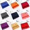 Luxury Solid Women Scarf Winter Cashmere Pashmina Shawls Warm Lady Blanket Wraps Bufanda Scarves Tassel Neck Echarpe 2022 ► Photo 2/6