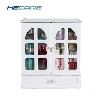 

New Plastic PVC Makeup Organizer Box White Eco-friendly Desktop Storage Box for Cosmetic Organizer White Toy Box Waterproof Case