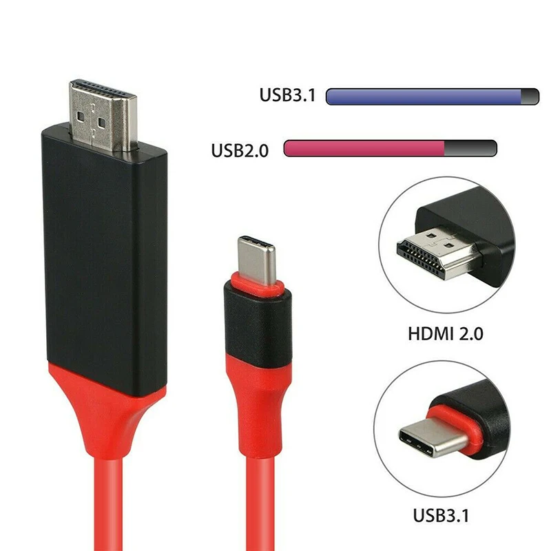 4K USB 3,1 USB-C type C к HDMI кабель HDTV HDMI адаптер для lenovo ThinkPad X1 для MacBook Pro для samsung S8 S9 NOTE8