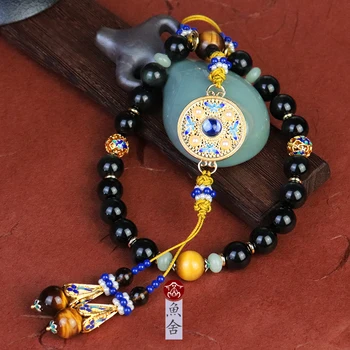 

obsidian 18 child pressure inner collocation is cheongsam hanfu pendant beads of the ancient Chinese palace hand string