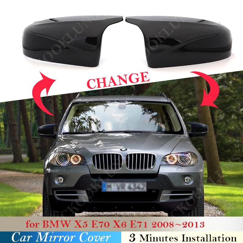 Высокое качество зеркало крышка заднего вида сторона для BMW X6 E71 X5 E70 2008 ~ 2013