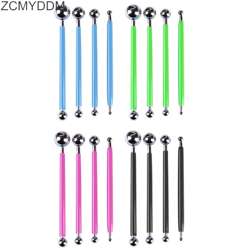 ZCMYDDM 4pcs Stainless Steel Polymer Clay Tools for Dotting Sculpting