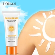 HOUMAI отбеливающая Солнцезащитная эмульсия SPF 30 солнцезащитный крем для лица фильтр для кожи основа солнцезащитный лосьон для загара контроль жирности увлажняющий