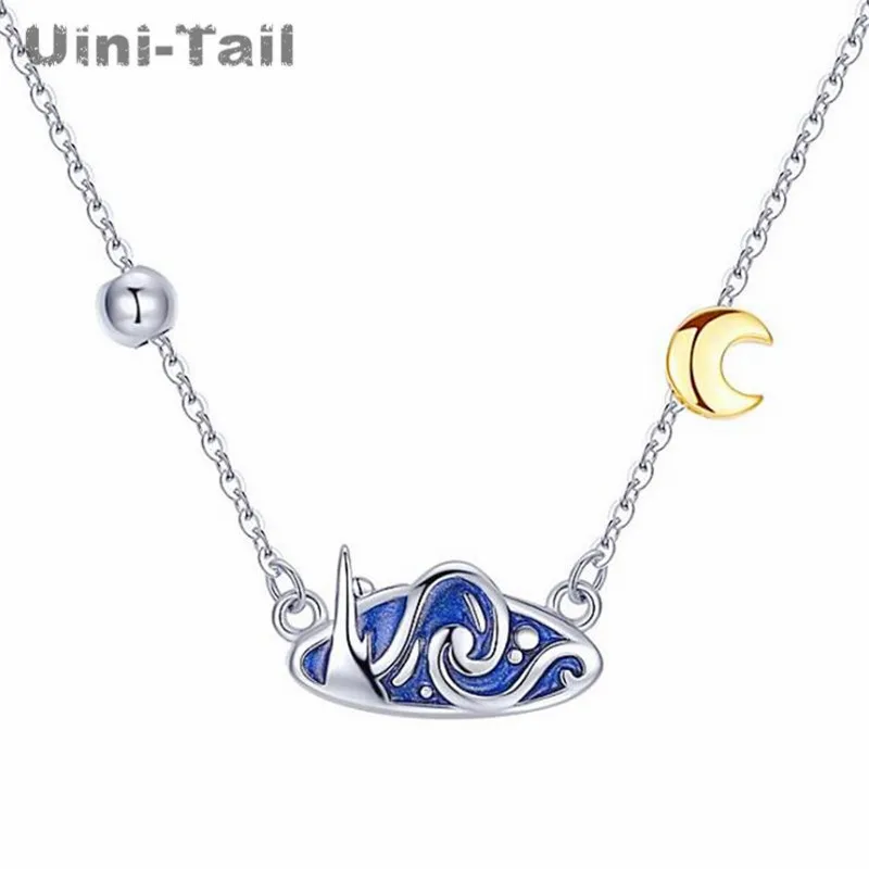 Ожерелье Uini-Tail из стерлингового серебра 925 пробы с изображением Ван Гога звезды