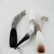 Натуральный Рог кисточка для китайской каллиграфии ручка бык рога каллиграфии Хоппер-фигурные макияжные кисточки письма фестиваль Couplets китайская живопись