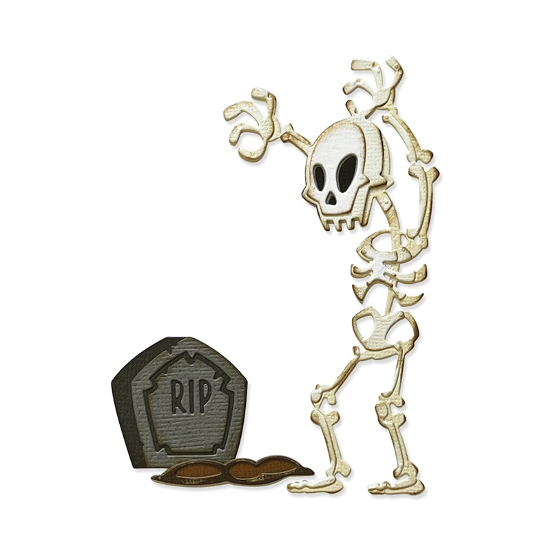 Halloween Cutting Dies New 2021 Scrapbooking Making Horror Skeleton Decoration Embossing Frame Card Craft No Clear Stamps | Дом и сад