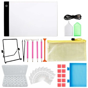 

34Pcs Dimmable Light Box Diamond Painting Kit Diamond Painting Tools for Rhinestone Embroidery Crystal Cross Stitch