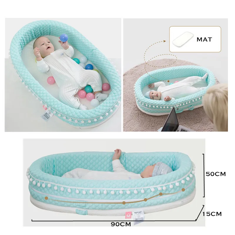 Portable Removable Newborn Baby Crib Travel Bed Nest Bed Cotton Cot Travel Bed Cradle For Children Infant Kids