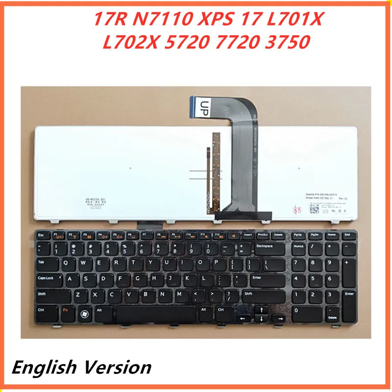 Клавиатура на английском языке для ноутбука Dell 17R N7110 XPS 17 L701X L702X 5720 7720 3750 сменная