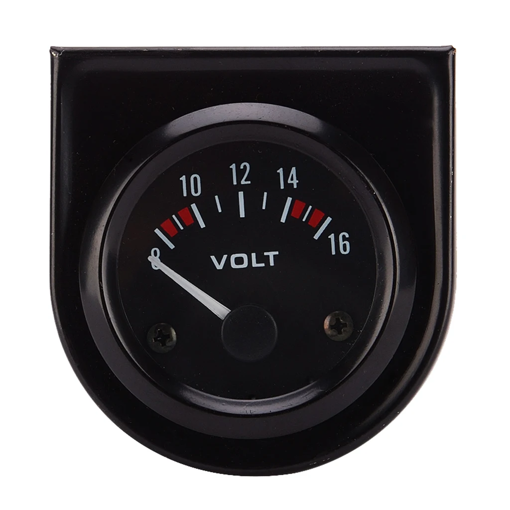 2'' 52mm Universal Car LED Light Pointer Voltage Meter Gauge 8V-16V Volt