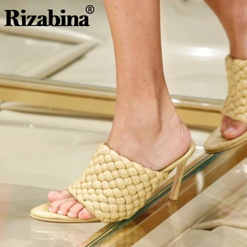 

RIZABINA Plus Size 34-43 Women Sandals 10 Colors Sexy High Heel Summer Shoes Woman Slipper Fashion Party Lady Street Footwear