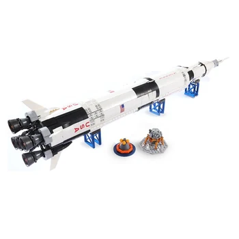

New 21309 Blocks Technic Building Apollo Saturn V City Building Blocks Compatible Set Creator Lepinblocks Bricks Gift Lepining 5