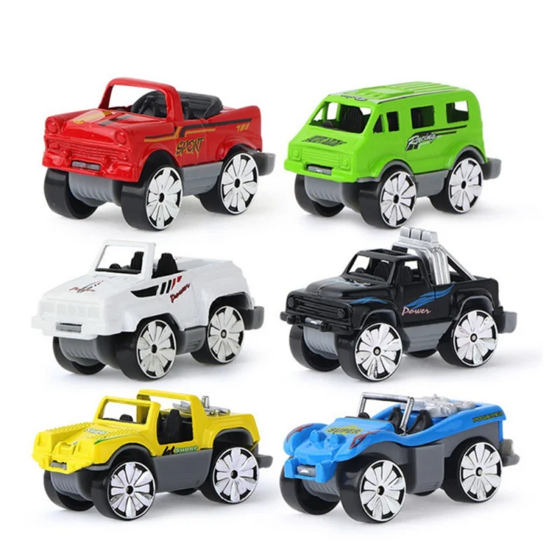 Для маленьких мальчиков и девочек 1: 64 Auminum внедорожный автомобиль, модель автомобиля, литая под давлением, пластиковые игрушки, комплекты автомобилей для детей Y1