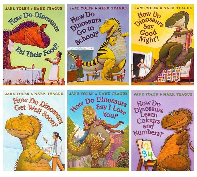 6 books/set How Do Dinosaurs funny children educational English book  picture story book Primary school