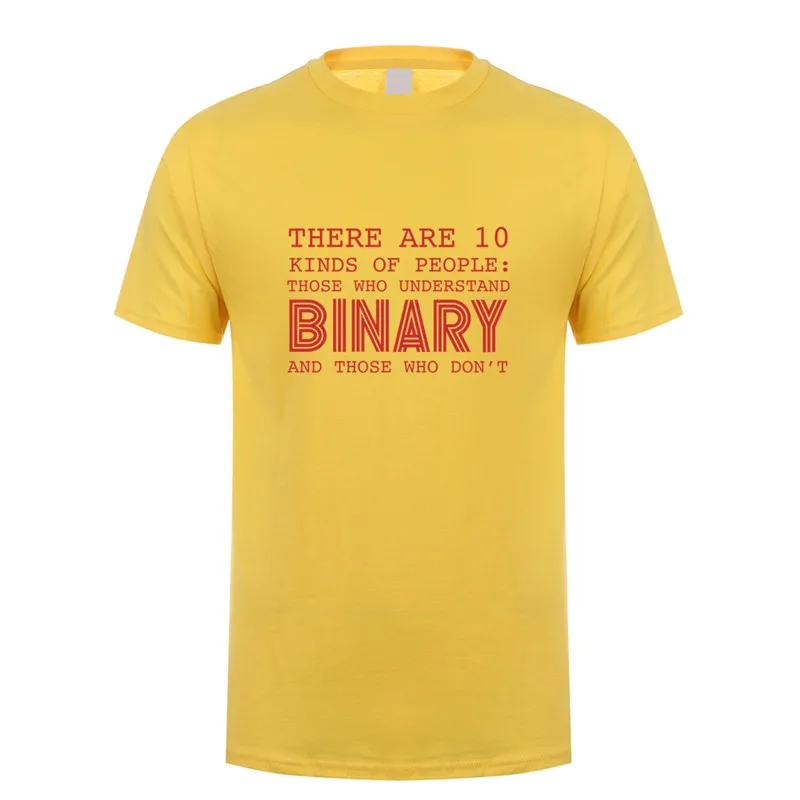 Летний стиль, есть 10 видов людей, которые поймут бинарные футболки, мужские забавные программист футболка с компьютером OT-982 - Цвет: Daisy
