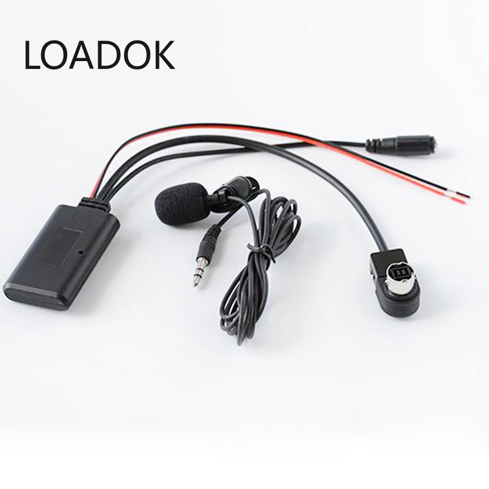 

Ca Bluetooth R Handsfree Phone Call Microphone MIC Adapter Style Car Stereo Bluetooth Aux Cable for JVC Alpine Ai-net Socket