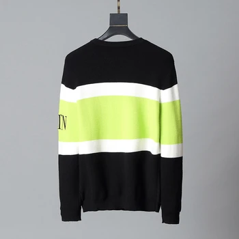 

Mens Fashion Patchwork Autumn and Winter Print Sweaters Casual Full O Neck Pullovers Tops Outwears Clothing New Style 2020