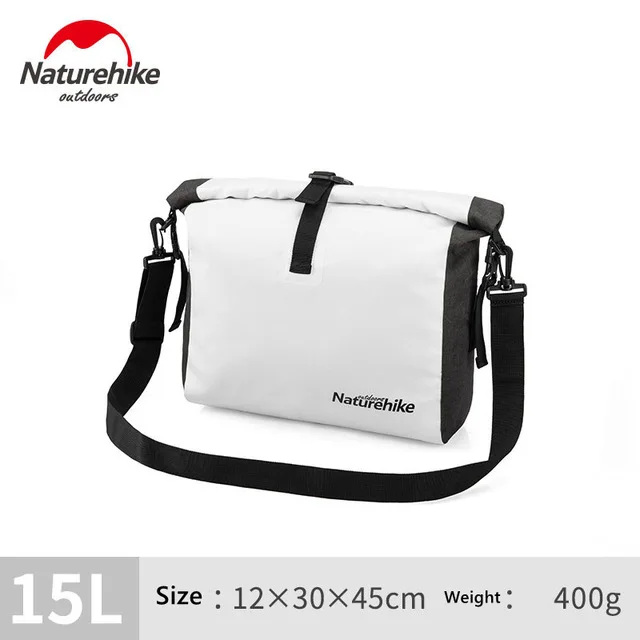 Naturehike 6L/15L сухая сумка влажная сухая разделительная сумка для хранения сумка на плечо Каякинг дрейфующий плавательный пляж сухая посылка Одиночная сумка - Color: 15L White