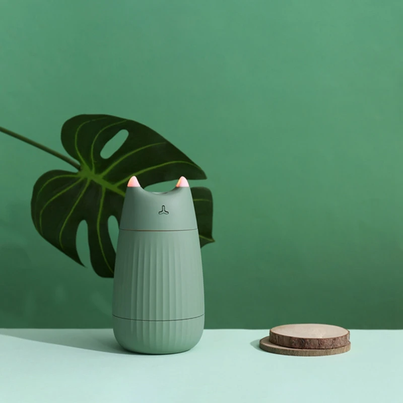 

Cat Shape Humidifier Ultrasonic Essential Oil Diffuser USB 200ML Aromatherapy Air Purifier for Home Car Freshener Mist Maker Gre