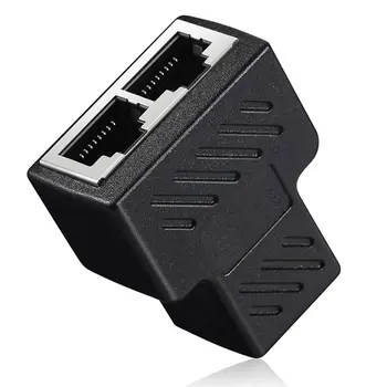 

Small Size Portable 7 RJ45 8P8C Plug to Dual RJ45 Splitter Network Ethernet Patch Cord Adapter Converter
