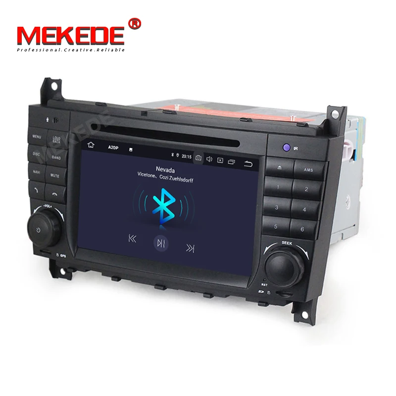 Discount PX30 IPS DSP Android 9.0 2 DIN Car DVD GPS For Mercedes/Benz W203 W209 W219 A-Class A160 C-Class C180 C200 CLK200 radio stereo 3