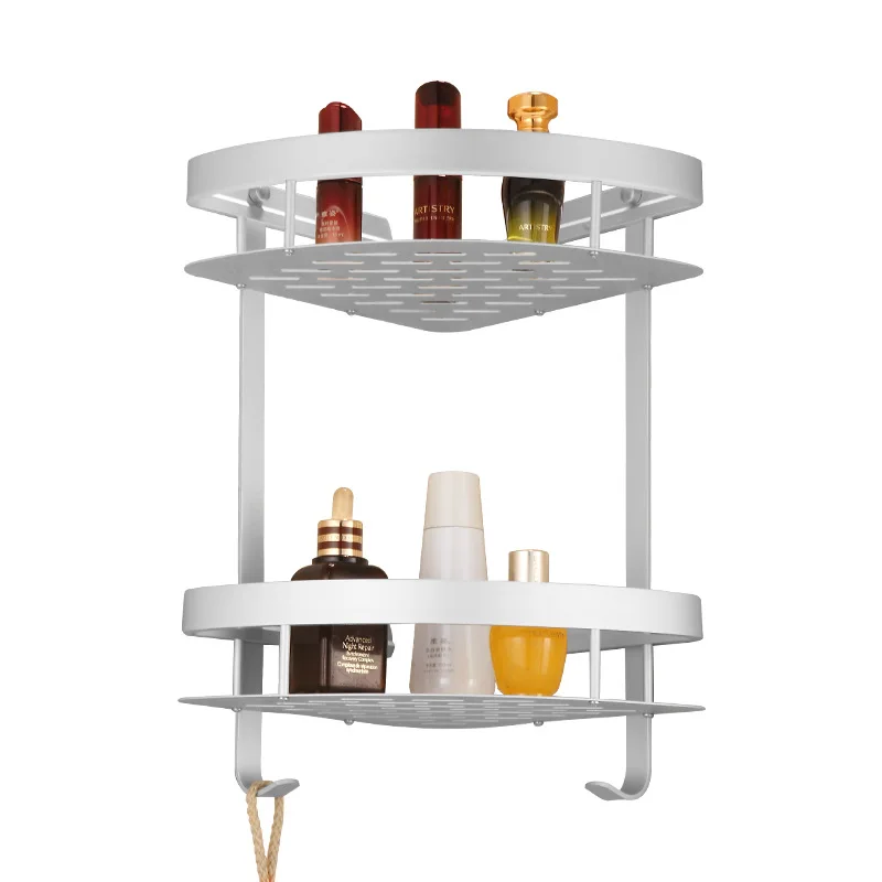 

Hole-Punched Toilet Storage Shelf Bathroom Rack Wall Hangers Bathroom Tripod Washed Alumimum Toilet