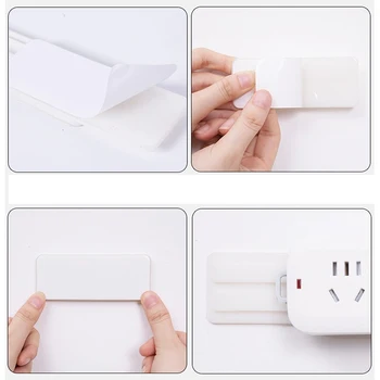 

Punch Free Plug Sticker Holder Wall Fixer Power Strip Holders Storage Holder