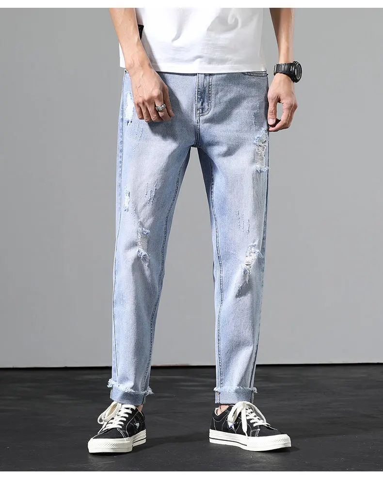 & DENIM Jeans stretch gris clair style d\u00e9contract\u00e9 Mode Jeans Jeans stretch 