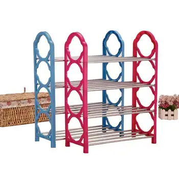 

4 Layers Simple Assembly Shoe Rack Storage Cabinet Modern Home Organizer Shelf