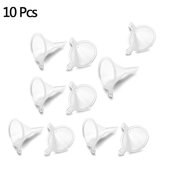 10pcs funnel 1/5/10 шт 10 мл Портативный матовый цветной толщиной Стекло ролик эфирное масло в виде флаконов парфюма для путешествий многоразового роликовый флакон - Цвет: 10pcs funnel