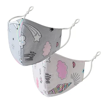 

Cute Child Kids Facemask Breathable Face Shield Cloth Face Mask Mouth Mask Washable Face Shield Reusable mondmaskers