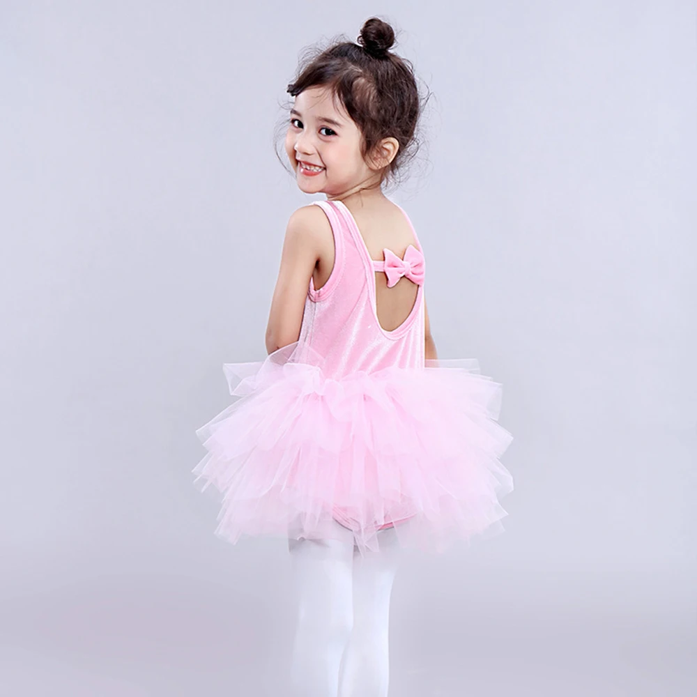 Ballet Tutu Dress Girls Dance Clothing Kids Training Princess Skirt Costumes Gymnastics Leotards
